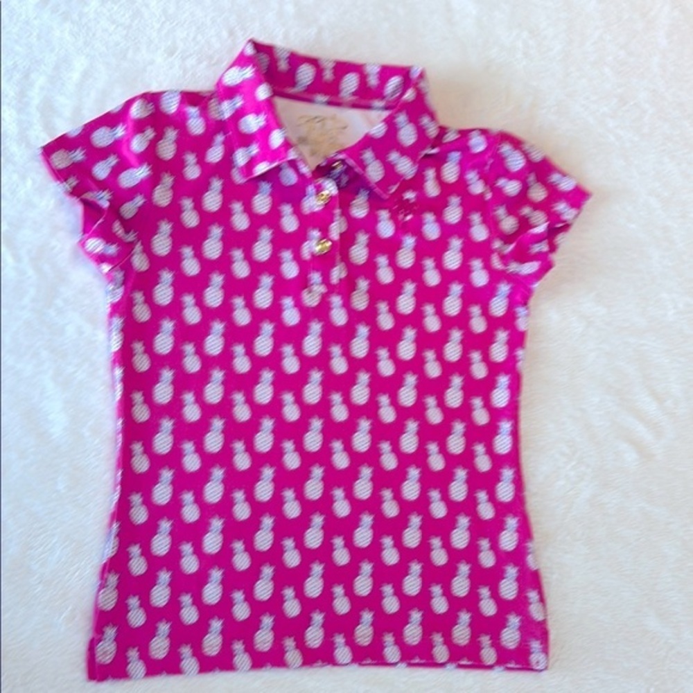 Pink Pineapple Print Kids Shirt
